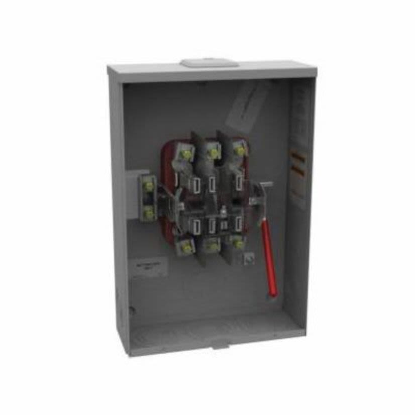 Milbank U4701-XL 1-Position Meter Socket, 600 V AC, 200 A, 3 Phase, NEMA 3R Enclosure