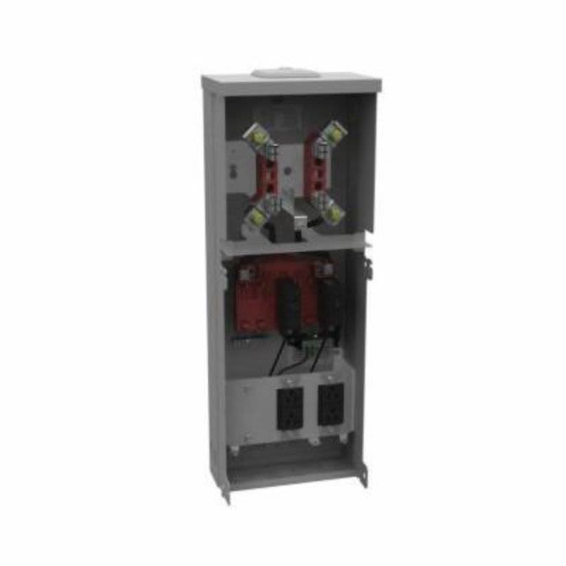 Milbank® U5100-XL-11GR Ringless Single Position Meter Socket, 240 VAC, 125 A, 1 Phase