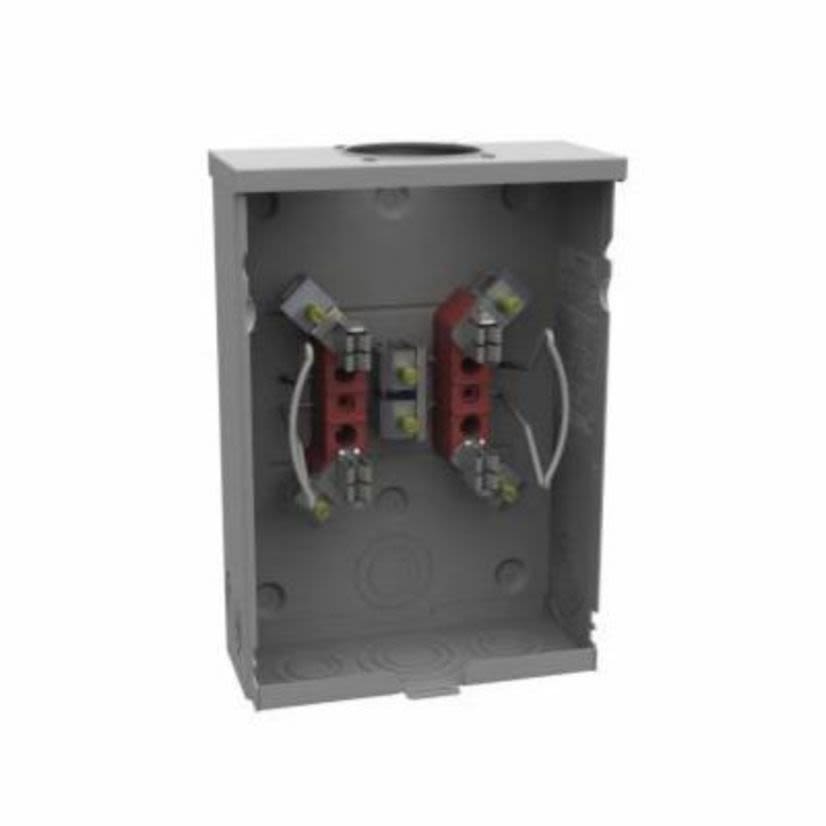 Milbank U7487-RL 1-Position Meter Socket, 600 V AC, 125 A, 1 Phase, NEMA 3R Enclosure