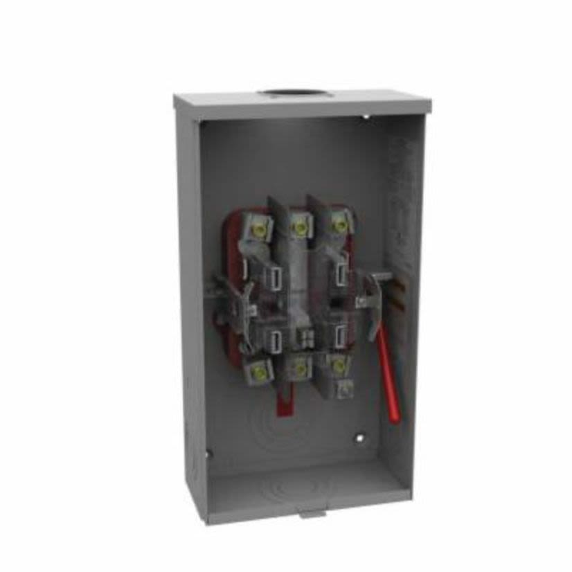 Milbank U9550-RL Ring Less Meter Socket, 600 V AC, 200 A, 1 Phase, NEMA 3R Enclosure