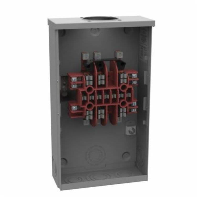 Milbank® UC7545-RL Ringless Single-Position Meter Socket, 600 VAC, 20 A, 3 Phase, NEMA 3R Enclosure