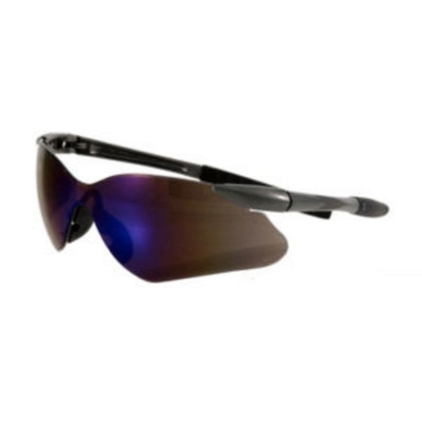 Minerallac Cully™ 19844 Nemesis VL Safety Glasses, Blue Mirror Lens, Gunmetal