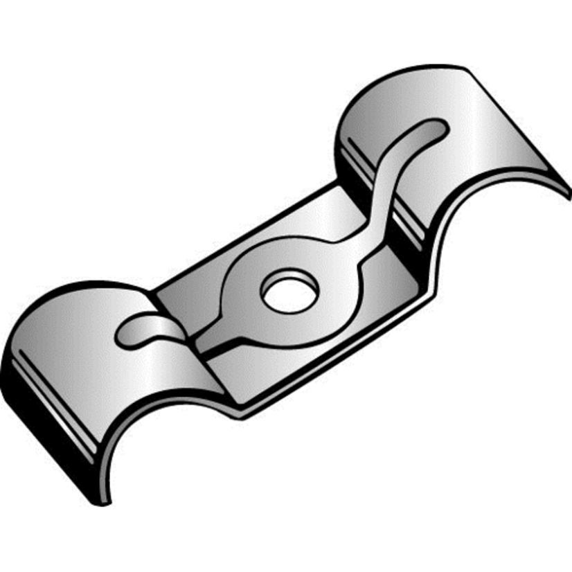 Minerallac® Traditional® Jiffy Clip® 300A 1-Hole Duplex Conduit Strap, 1/8 in OD, Steel