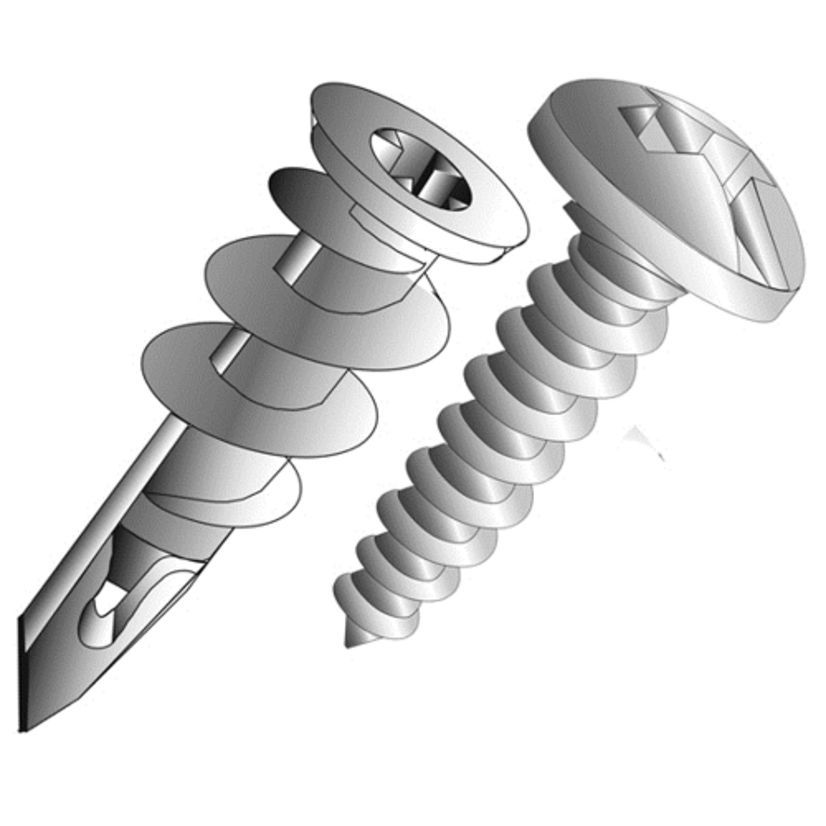 Minerallac® EZ Ancors™ 39916 Anchor Kit, 101 Pieces, #8 x 1-5/8 in Screw, Slotted/Phillips® Pan Head, 1-5/8 in Minimum Embedment Depth, Die Cast Zinc/Steel