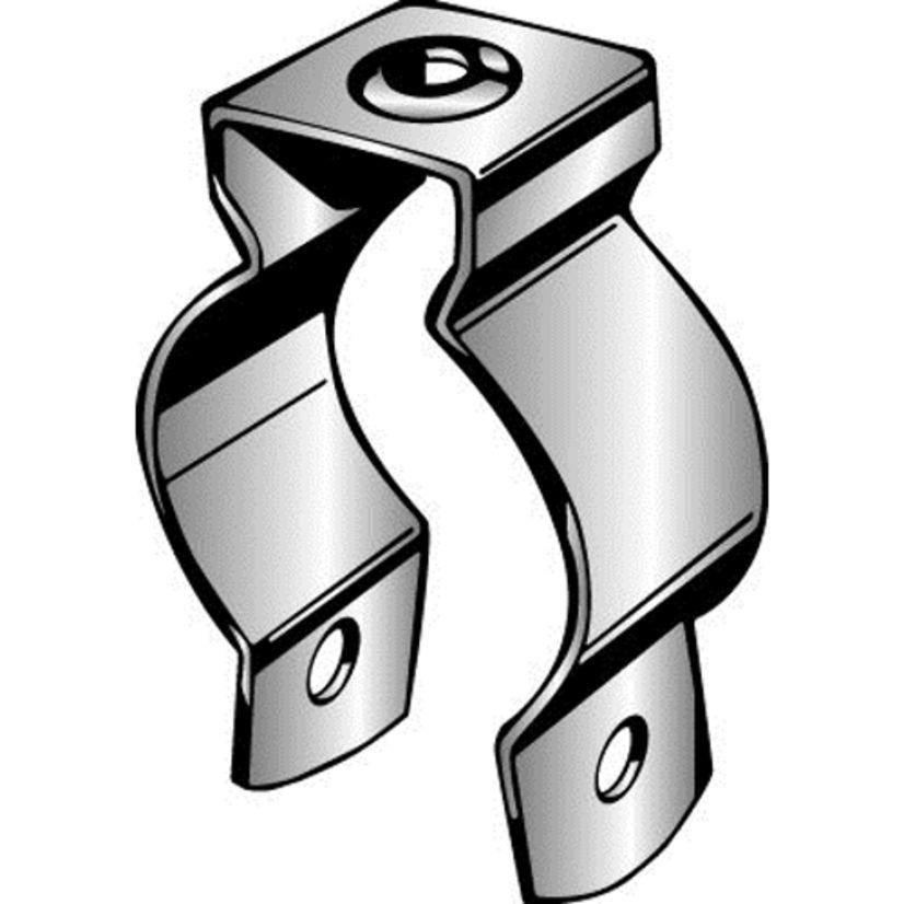 Minerallac® Traditional® 4 3-Hole Conduit Hanger, 1-1/2 in Conduit, 80 lb Load, 1.883 to 1.9 in OD, Low Carbon Cold Rolled Steel