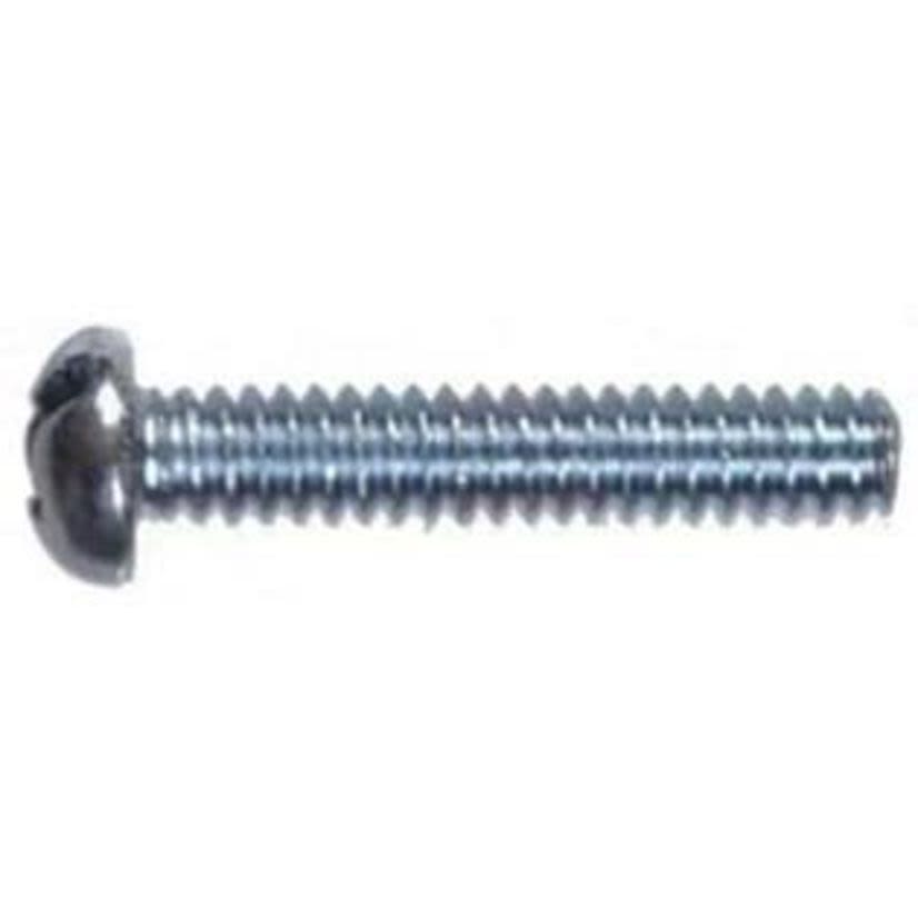 Minerallac 52716SS316J Machine Screw, #10-32, 1 in OAL, 316 Stainless Steel, Round Head, Slotted Drive