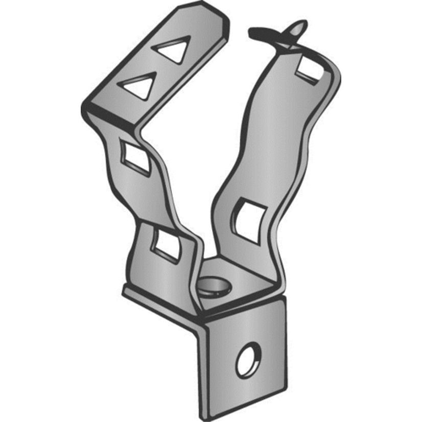 Minerallac Company Black Claw™ BAKC38 1-Hole Right Angle Bracket Assembly, For Use With 3/8 in Flexible Conduits, Spring Steel, Black Oxide