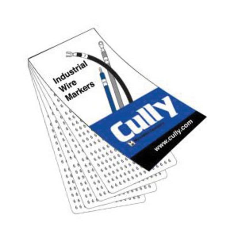 Minerallac Cully™ CULWMBA Wire Marker Book, White, Vinyl Impregnated Cloth