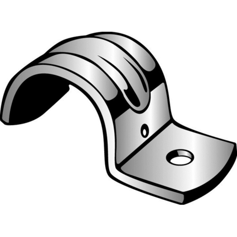 Minerallac Minerallac Traditional Jiffy Clip H30 1-Hole Heavy Duty Conduit Strap, 1/2 in Conduit, 25 lb Load, Steel