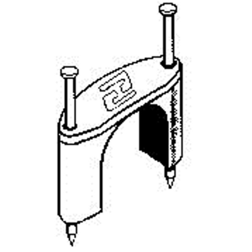 Minerallac Company Cully™ INS66 Non-Metallic Sheathed Cable Staple, 8 AWG, 6 AWG Cable, Steel, Zinc Plated