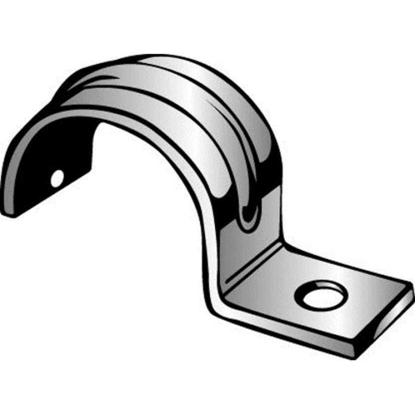 Minerallac® Traditional® Jiffy Clip® MINE40 MIN-E® 1-Hole Conduit Strap, 1/2 in Conduit, Steel