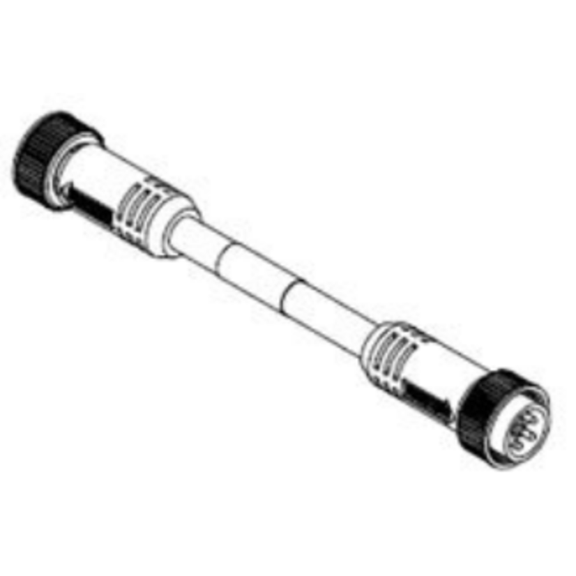 Molex Brad® Mini-Change® 114020A01F120 130010 A-Size Double Ended Straight Cordset, Male x Female Connector, 3.66 m L Cable, 4 Poles, Single Keyway