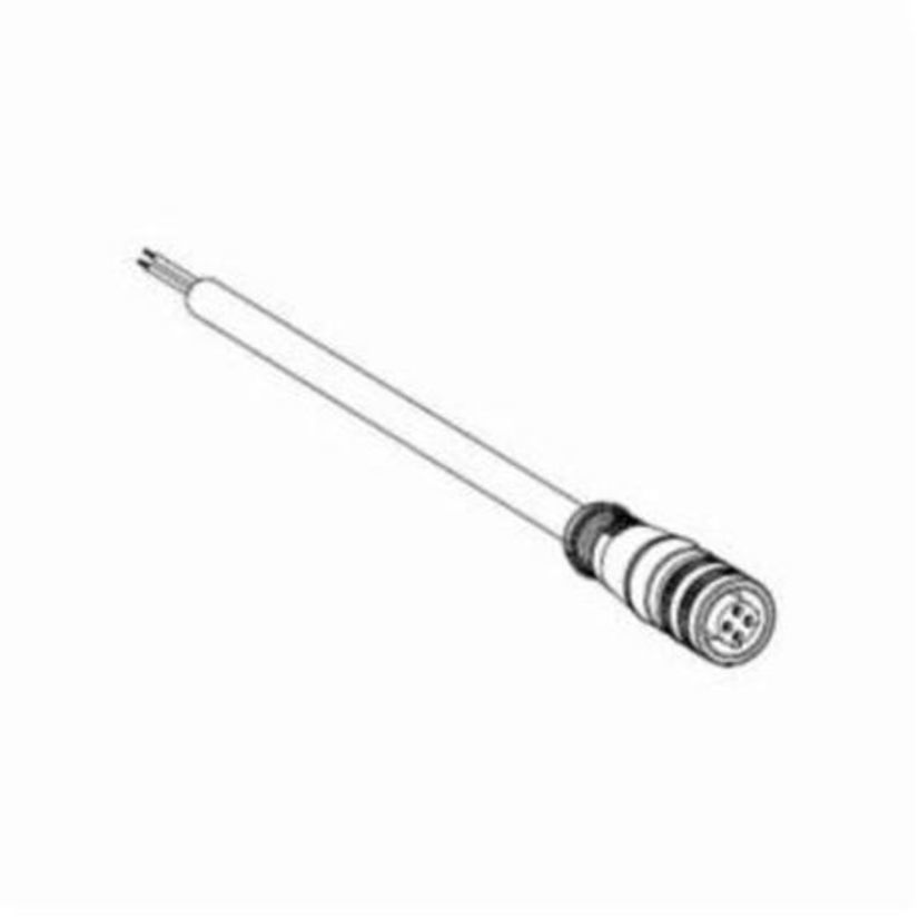 Molex Woodhead® Brad® Micro-Change® 120072-0395 Single End Cordset, 1/2-20 UNF Female Connector, 20 ft L Cable, 4 Poles, Double Keyway