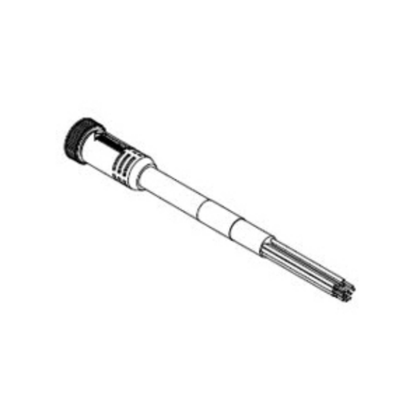 Woodhead Brad Mini-Change 130008-0238 Single End Cordset, 1-1/8-16 UN-2B Straight Male x Pigtail Connector, 6.1 m L Cable, 12 Poles, Single Keyway