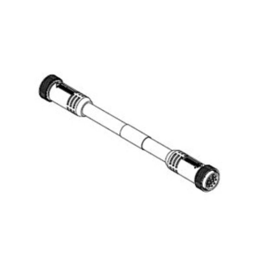 Woodhead Brad Mini-Change 130012-0127 Double End Cordset, 1-1/8-16 Straight Male x Straight Female Connector, 6.1 m L Cable, 12 Poles, Single Keyway