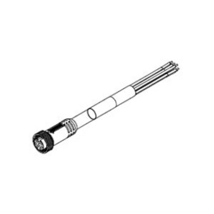 Brad Mini-Change Woodhead 208000A01F200 130007 B-Size Single Ended Cordset, 7/8-16 UN-2B Straight Female x Pigtail Connector, 6.1 m L Cable, 8 Poles, Single Keyway