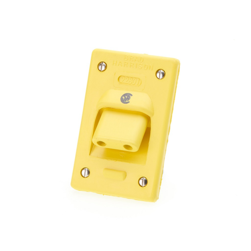 Molex Brad® 22806 130019 Die Block, For Use With Cast Receptacle, 600 VAC, 25 A, 2-Pole Electrical Rating, Brass, Yellow