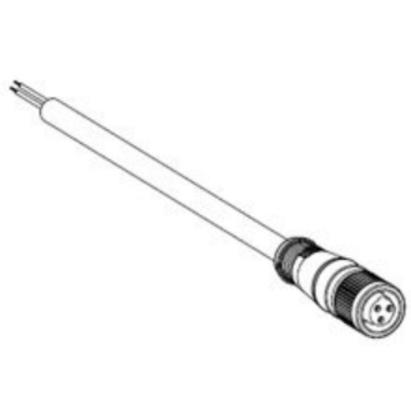Brad Micro-Change Woodhead 703000D02F200 120072 Single Ended Cordset, 1/2-20 UNF Straight Female x Pigtail Connector, 6.1 m L Cable, 3 Poles, Dual Keyway