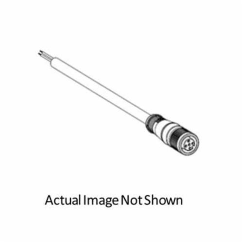 Brad Micro-Change Molex 804000A09M100 120065 Single Ended Cordset, M12 Straight Female x Pigtail Connector, 10 m L Cable, 4 Poles, Single Keyway
