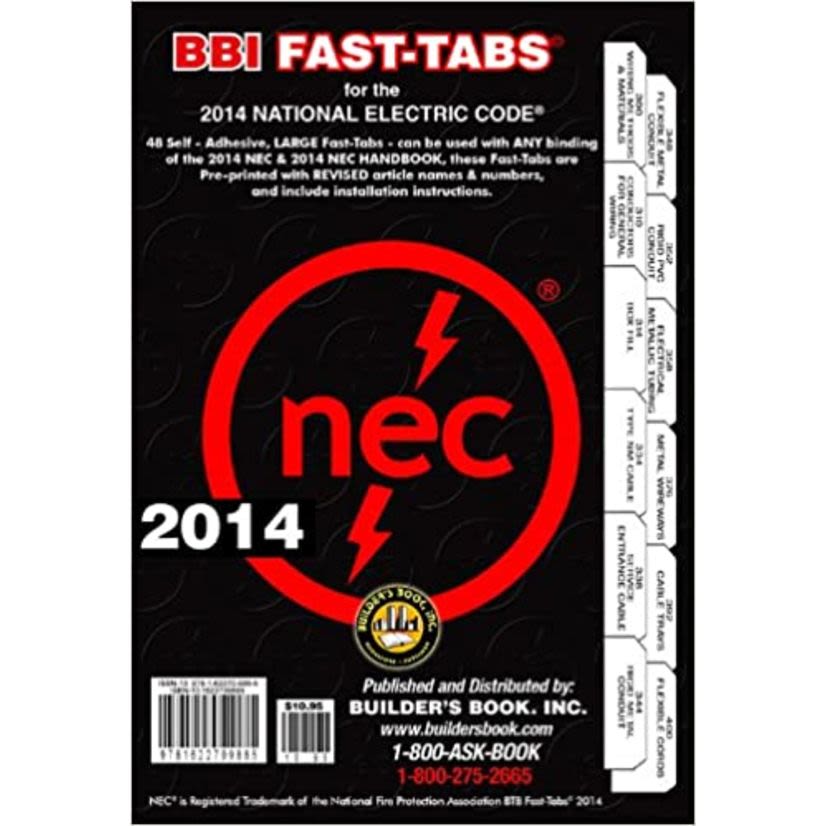 NAED NEC 2014 EZ TABS FOR SOFT COVER, SPIRAL BOUND AND HANDBOOK FASTABS