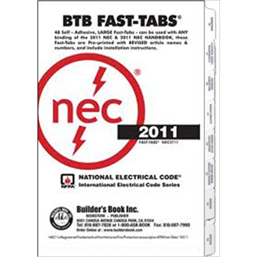 NAED NEC 2011 EZ TABS FOR SOFT COVER, SPRIAL BOUND AND HANDBOOK FASTABS