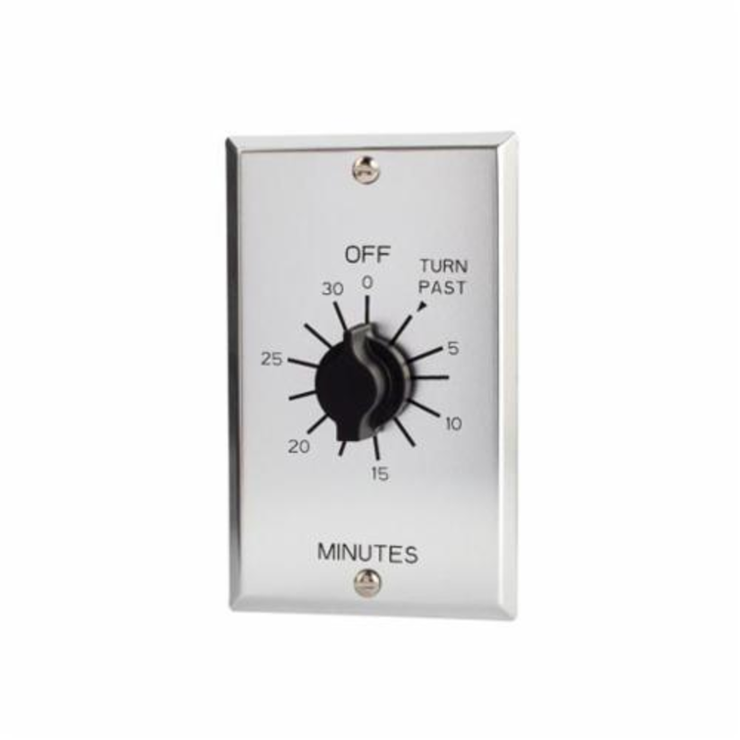 NSI Tork C530M Auto Off Interval Mechanical Spring Wound Timer, 30 min Setting, 125/250/277 V AC, 1 hp, 2 hp, 1 Form C SPDT Contact, 1 Pole