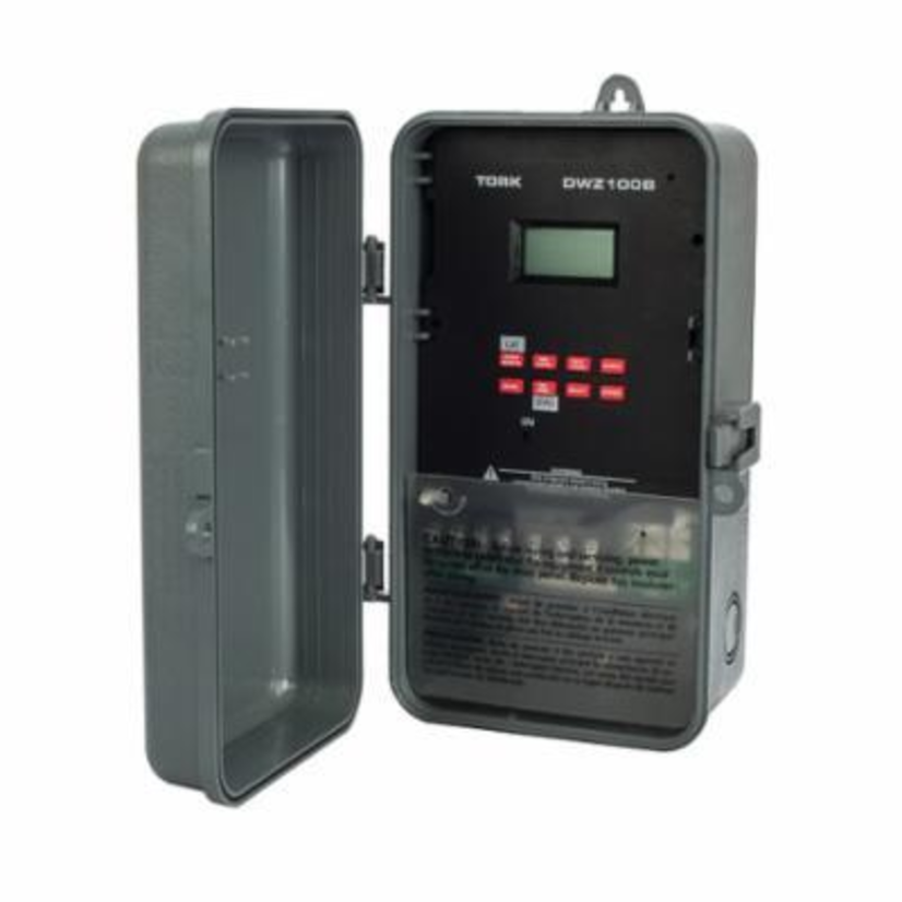 NSI Tork DWZ100B Time Switch, 1 min to 365 days Setting, 120/208/240/277 V AC, 1 hp, 2 hp, 1 Form C SPDT Contact, 1 Pole