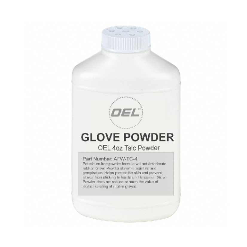 OEL™ AFW-TC-4 4 OZ OF TALC POWDER IN SQUEEZE BOTTLE, GLOVE POWDER