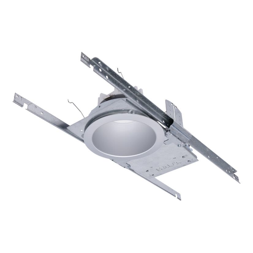 HALO Commercial HC610D010 HC6 New Construction Remodel Universal Downlight Housing, LED Lamp, IC Insulation, 120 to 277 V AC, 5.63 in Ceiling Opening, Galvanized Steel Housing