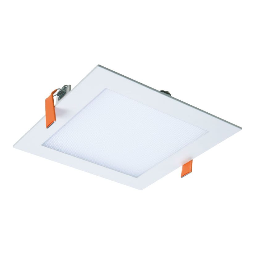 Halo HLB6S099FS1EMWR HLB6S Square Aperture Integrated Round Ultra Thin Downlight, LED Lamp, 12 W Fixture, 6.7 in Ceiling Opening, 120 V, Die Cast Aluminum Housing