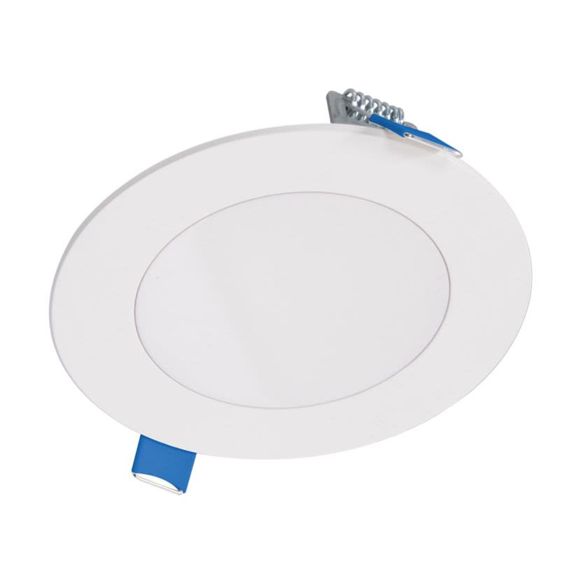 Halo MicroEdge HLB4S069FSE010MWR Square Downlight With 5 SeleCCTable CCT, LED Lamp, 10.5 W Fixture, 4.72 in Ceiling Opening, 120/277 V, Die Cast Aluminum Housing