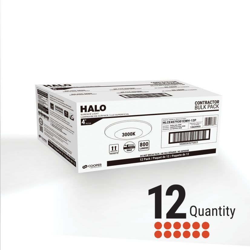 Cooper Lighting Halo HLCE4079301EWH-12P 4" Disk Light