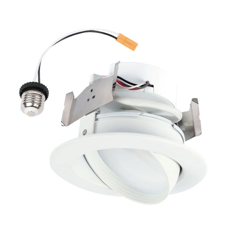 Halo RA4LS9FSD2W1EWH RA Adjustable Recessed Trim, LED Lamp, Aluminum