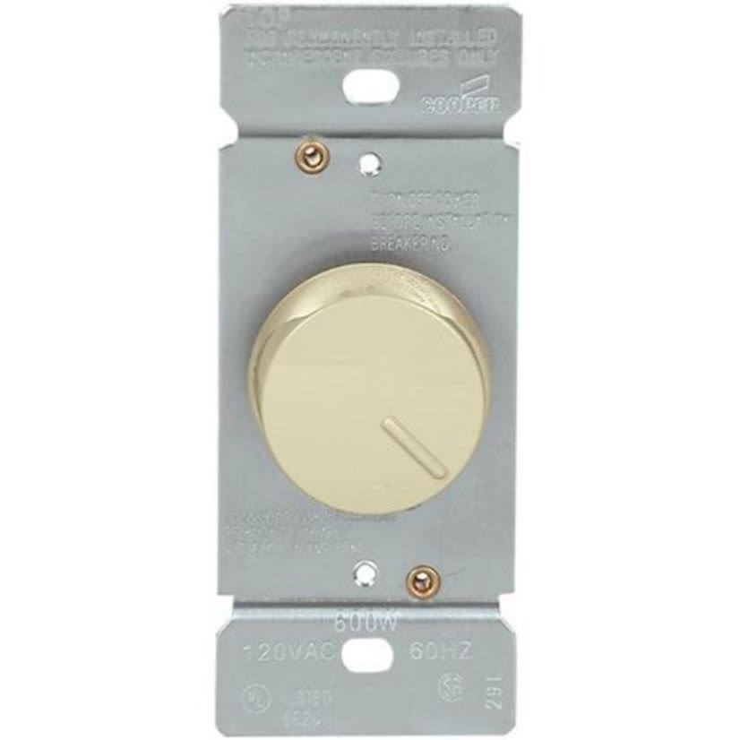 Cooper Lighting RI06P-V DIMMER ROTARY SP/3WAY 600W 120V PSET IV