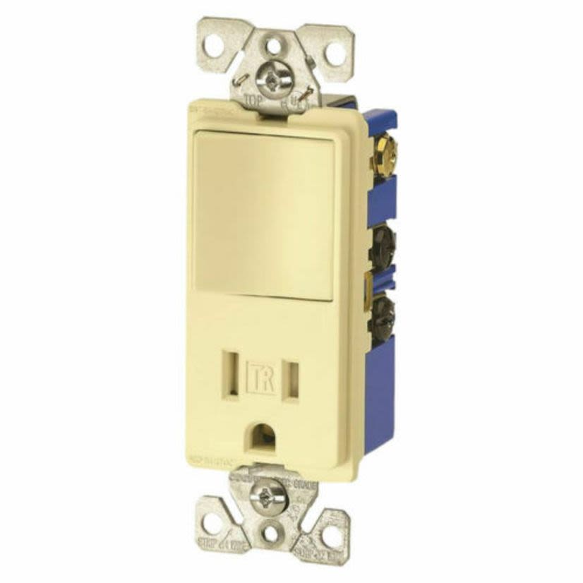 Cooper Lighting TR7730V SWI/TR DECO COMB SP/GRD RECP 15A125V IV