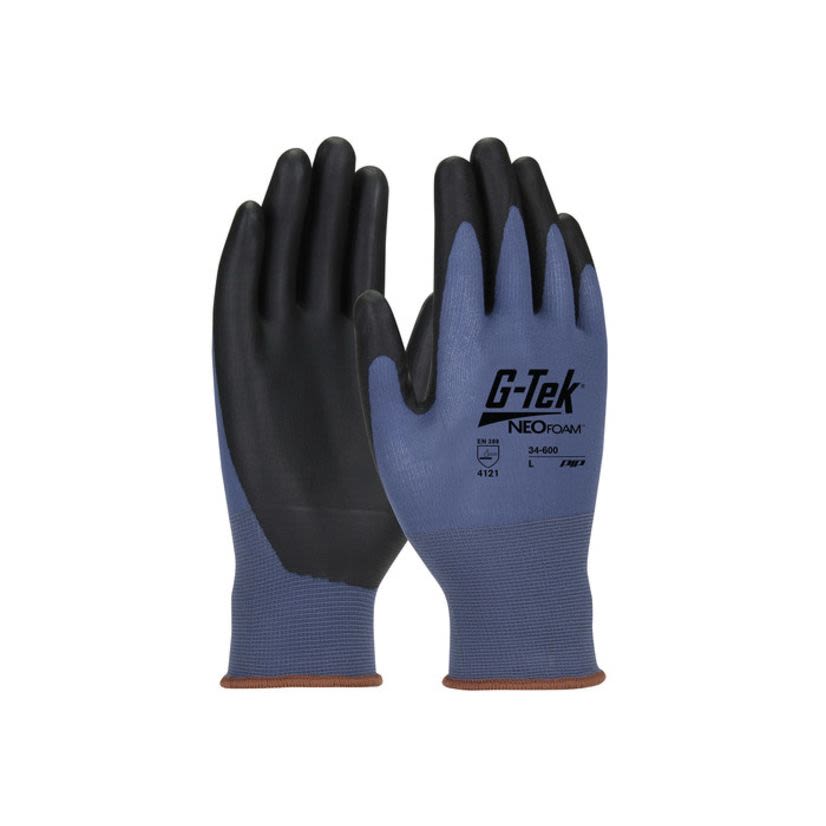 PIP® 34-600/L G-TEK, 15G BLUE NYLON SHELL, BLACK NEOFOAM GRIP, TOUCHSCREEN COMPAT.