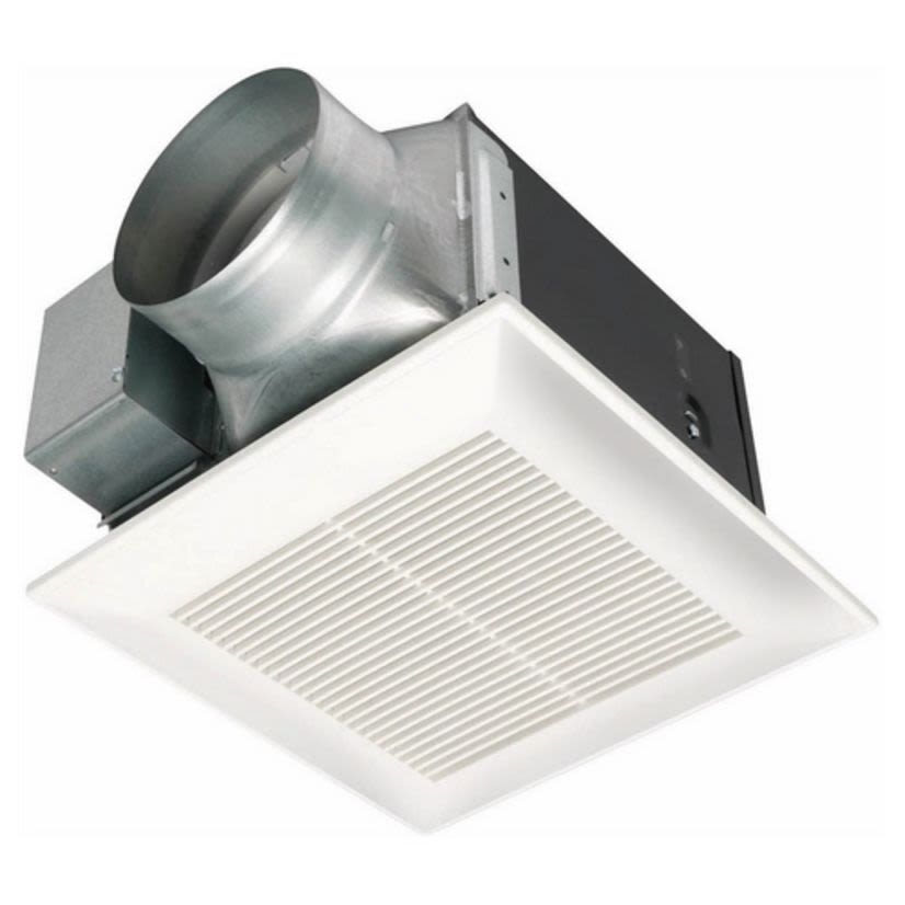 Panasonic WhisperCeiling™ FV-15VQ5 Quiet Ventilation Fan, 150 cfm, 4 and 6 in Dia Duct, 28.4 W, 120 VAC, 0.24 A, 0.3 Sones, Import