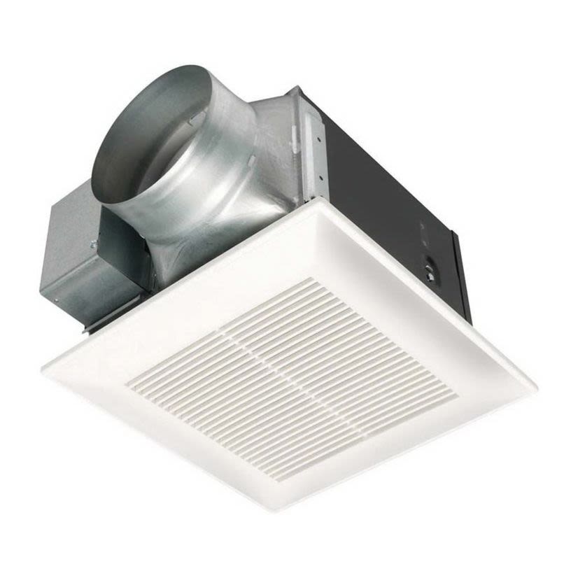 Panasonic WhisperCeiling™ FV-20VQ3 Quiet Ventilation Fan, 190 cfm, 6 in Dia Duct, 43.7 W, 120 VAC, 0.34 A, 1.3 Sones, Import