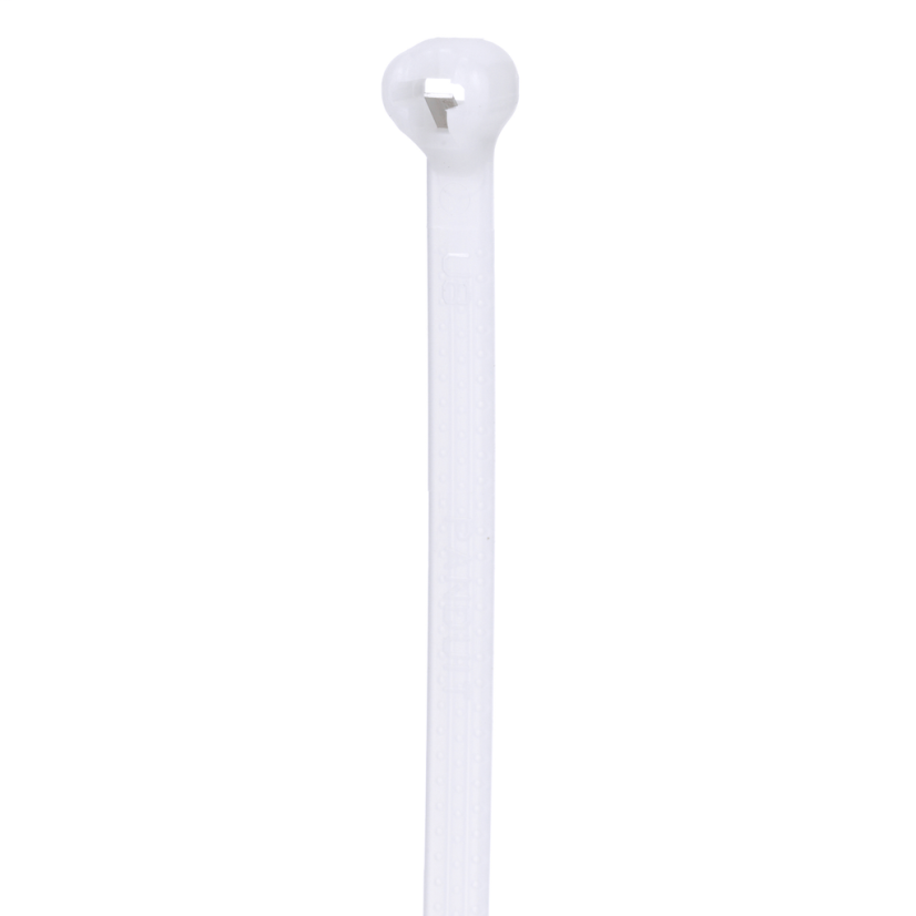 Panduit Dome-Top Barb Ty BT2I-C BT Series Intermediate Cross Section Cable Tie, 8 in L x 0.141 in W x 0.041 in THK, Nylon 6.6, Natural