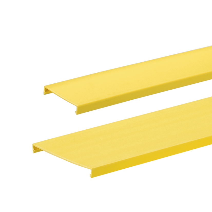 Panduit FiberRunner C2YL6 Channel Cover, 6 ft L x 2-1/4 in W x 0.35 in H, PVC, Yellow