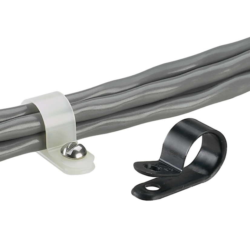Panduit CCS25-S8-C Fixed Diameter Cable Clamp, 1/4 in Conduit, 0.17 in OD, Nylon 6.6
