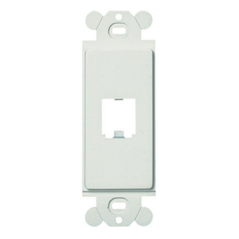 Panduit® Mini-Com® CFG1WH Flat Module Frame, 1 Gangs, 1 Ports, ABS, White, For Use With Mini-Com® Modules