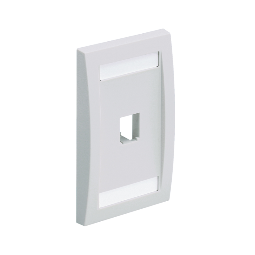 Panduit® Mini-Com® CFPE1IWY Executive Flat Vertical Faceplate, 1 Gangs, 1 Ports, Mini-Com® Module, Flush Mount, ABS