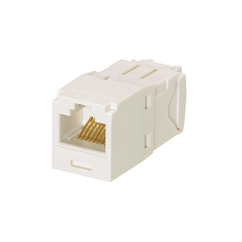 Panduit® TX6™ PLUS CJ688TGIW-24 8-Position 8-Wire RJ45 Universal TG Style UTP Jack Module, Cat6/Mini-Com® Module, Surface Mount, 1 Ports, ABS/Polycarbonate, Off White