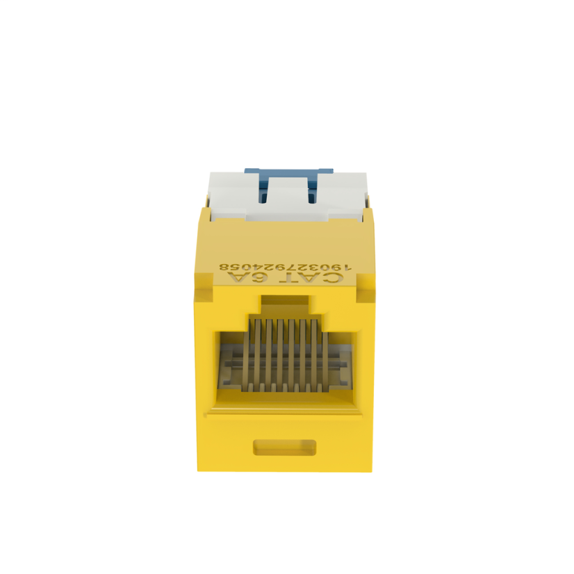 Panduit® TX6A™ 10Gig® CJ6X88TGYL-24 8-Position 8-Wire RJ45 Universal TG Style UTP Jack Module With MaTriX Technology, Cat6a/Mini-Com® Module, 1 Ports, ABS/Polycarbonate, Yellow