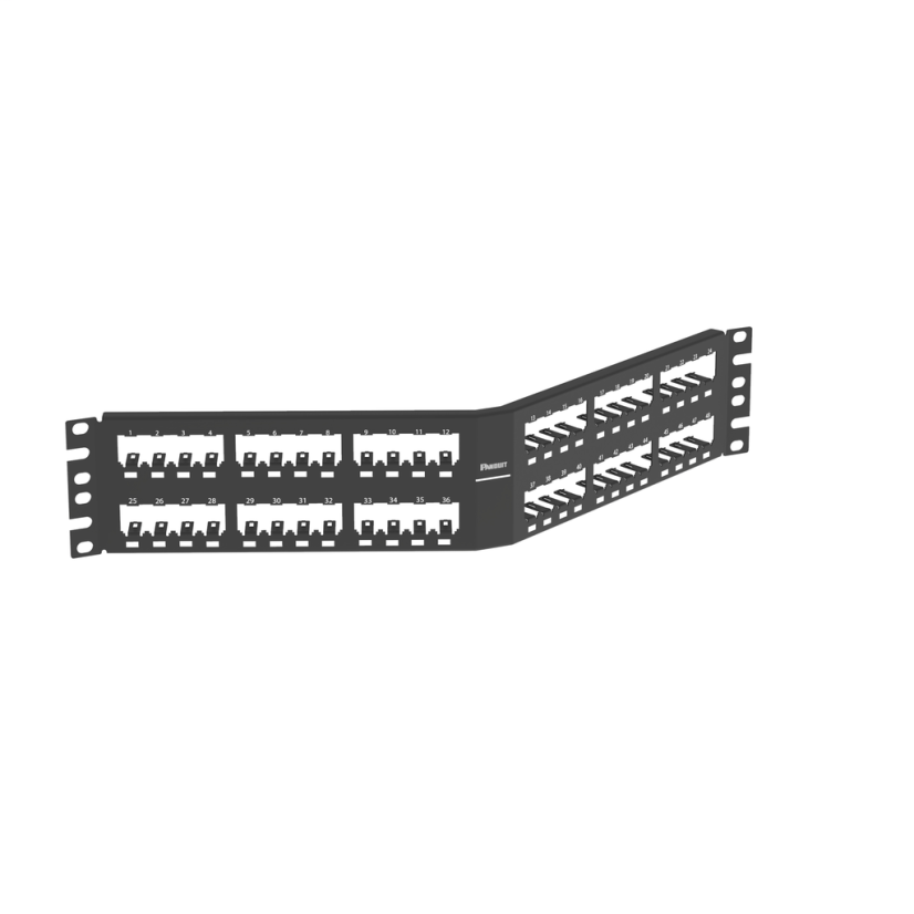 Panduit® CPA48BLY Patch Panduit®el, 48 Port, Angled, All Metal,