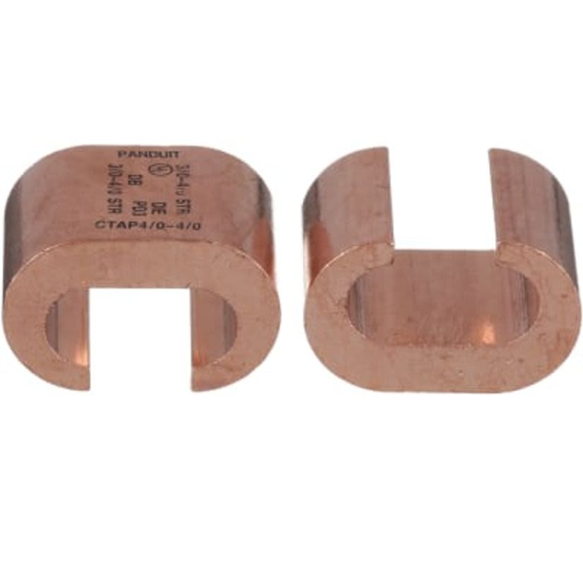 Panduit® StructuredGround™ CTAP4/0-4/0-X Type CTAP Heavy Duty Standard Compression Connector C-Tap, C Shape, 3/0 to 4/0 AWG Main/Run, 3/0 to 4/0 AWG Tap, Copper