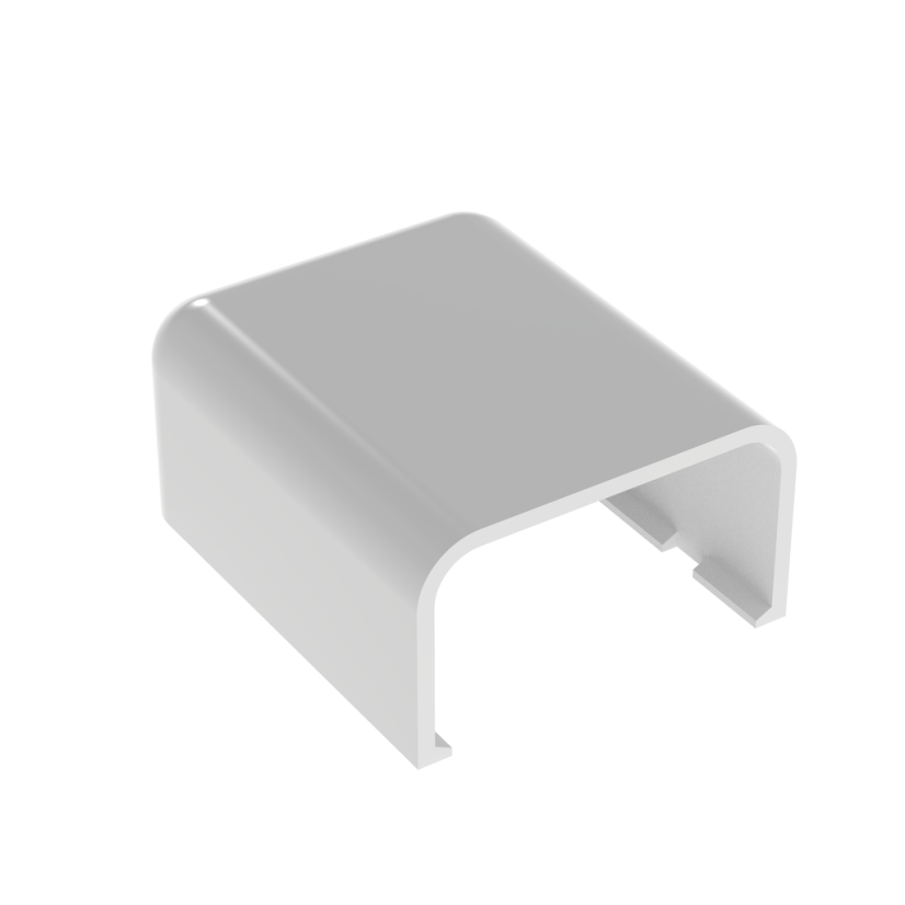 Panduit® Pan-Way™ ECF10WH-X Low Voltage End Cap Fitting, For Use With Pan-Way® LD10 Series Surface Raceway System, ABS, White