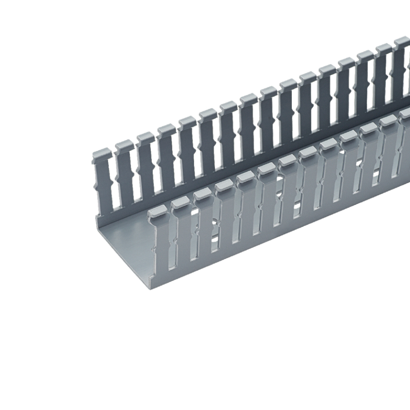 Panduit Panduct F2X1.5LG6 Type F Base Wiring Duct, 0.2 in Narrow Slot Slot, 2-1/4 in W x 1-1/2 in D, PVC
