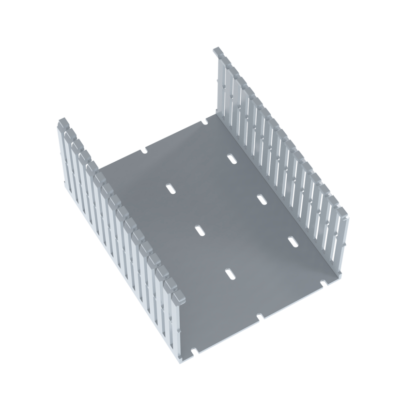 Panduit® F6X4LG6 Type F Narrow Slot Wall Wiring Duct, 0.2 in, 6-1/4 in W x 4 in D, Lead-Free PVC